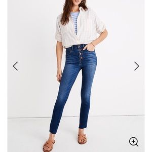 Madewell Button Fly Raw Hem Jeans